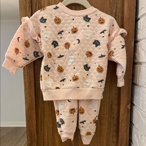 Cute Pink Halloween Toddler Outfit